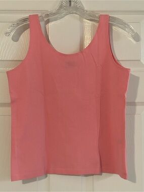 Leggiadro Vintage Pink Cotton Lycra Blend Tank Top XL